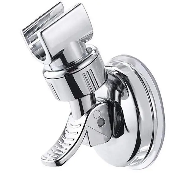 Handheld Shower Head Holder with Handheld Shower Sprayer Compatibility, Wall-Mounted Electroplated Plastic Bracket, Powerful Suction Cup, Universal Bathroom Accessory for Secure Mounting & Easy Installation, Reusable Suction Attachment Bathroom Rack Sets