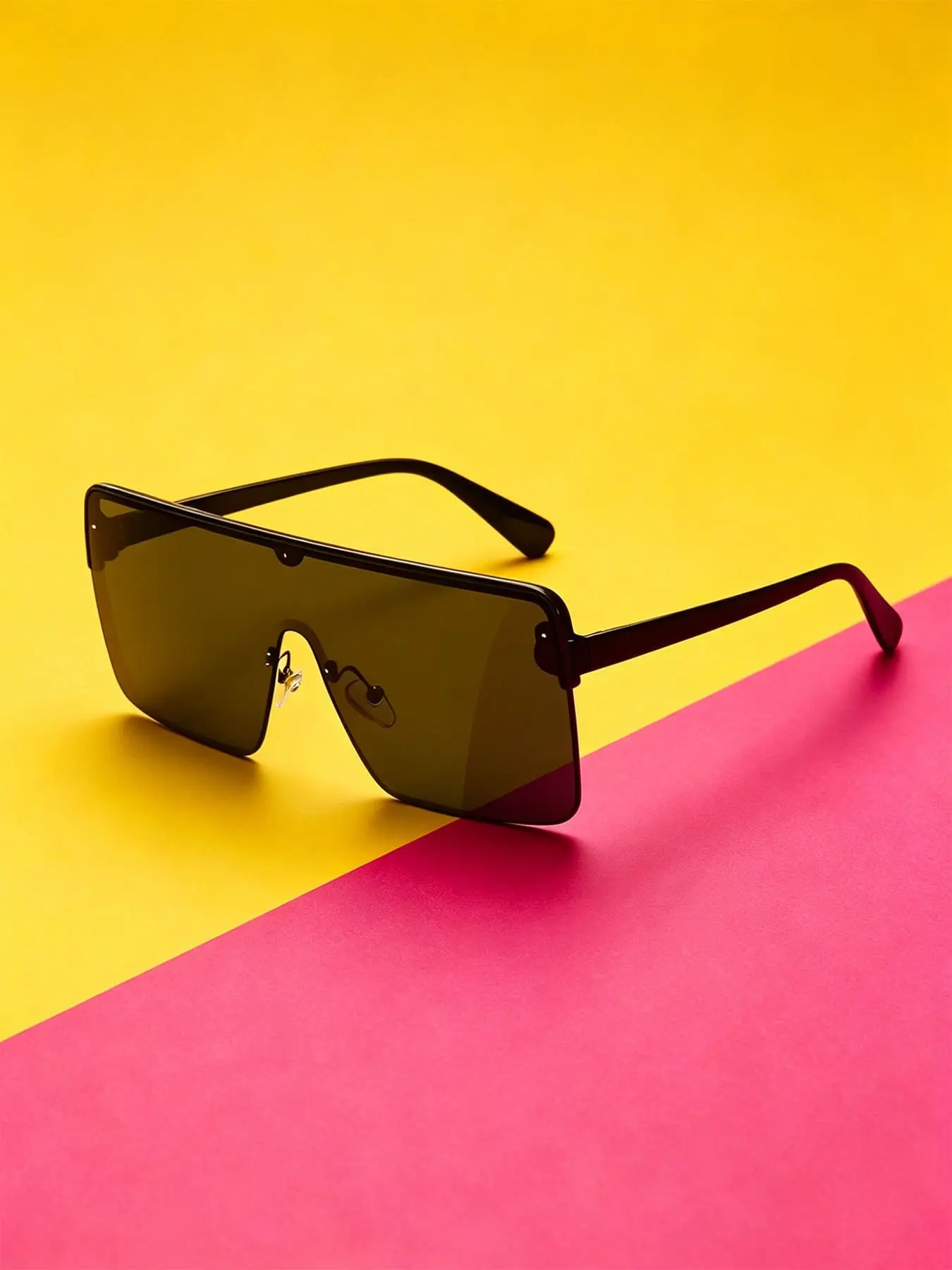 Y2K Cool One-Piece Trendy Casual Fashionable Sunglasses, Flat Top Frame, Uv400 Protection, Casual Style, All Seasons, Ideal for Outdoor Activities, Beach Parties, Driving, Fishing, Trendy Fashion Shades