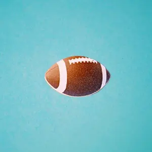 Kickstix Football 1ct .5oz Vegan Leather Decorative Stickers for Footwear, Apparel, Accessories