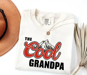 Comfort Colors The Cool Grandpa Shirt, Fathers Day Gift For Papa, Cool Grandfather Club T-Shirt, Granddad Tee, Papa Gift From Grandkids, Unisex Casual Clothing