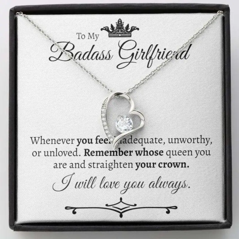 Girlfriend Necklace, Funny Gift For Girlfriend, Necklace For Girlfriend, Girlfriend Birthday Gift, Romantic Gift For Girlfriend, Friendship necklace, matching sets, BFF gifts, meaningful jewelry, best friend forever