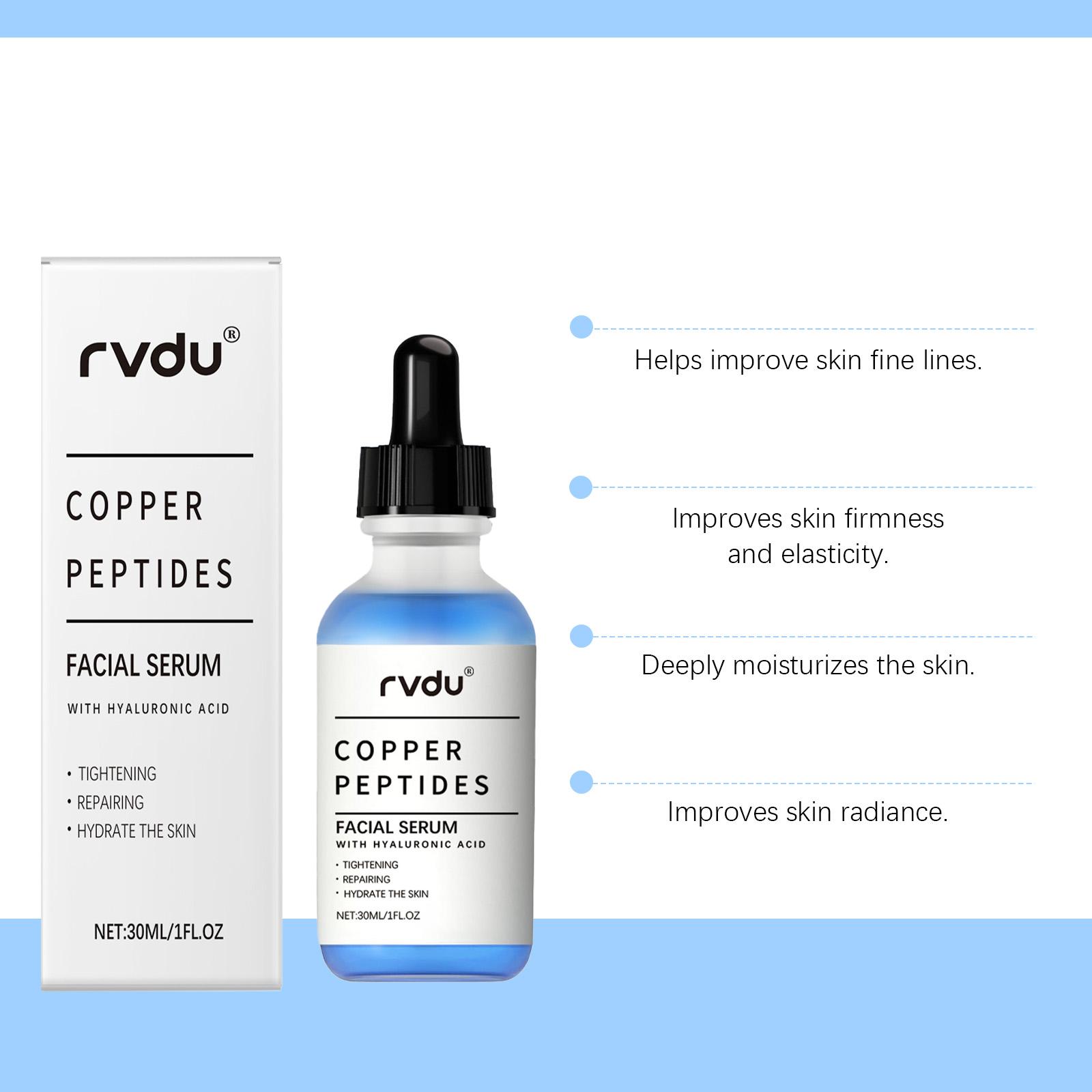 GHK-Cu Copper Peptide Serum with Hyaluronic Acid, Deep Hydrating Nourishing  Facial Serum - 30ML Gentle Anti-Aging Skincare for All Skin Types, Firming  & Smoothing for Men Women - TikTok Shop