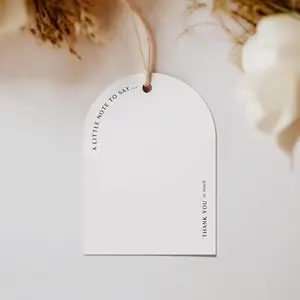 Thank You Gift Tag with String, 50pcs/set Kraft Paper Gift Tag, Gift Wrapping Tag for Wedding, Party, Baby Shower, Event