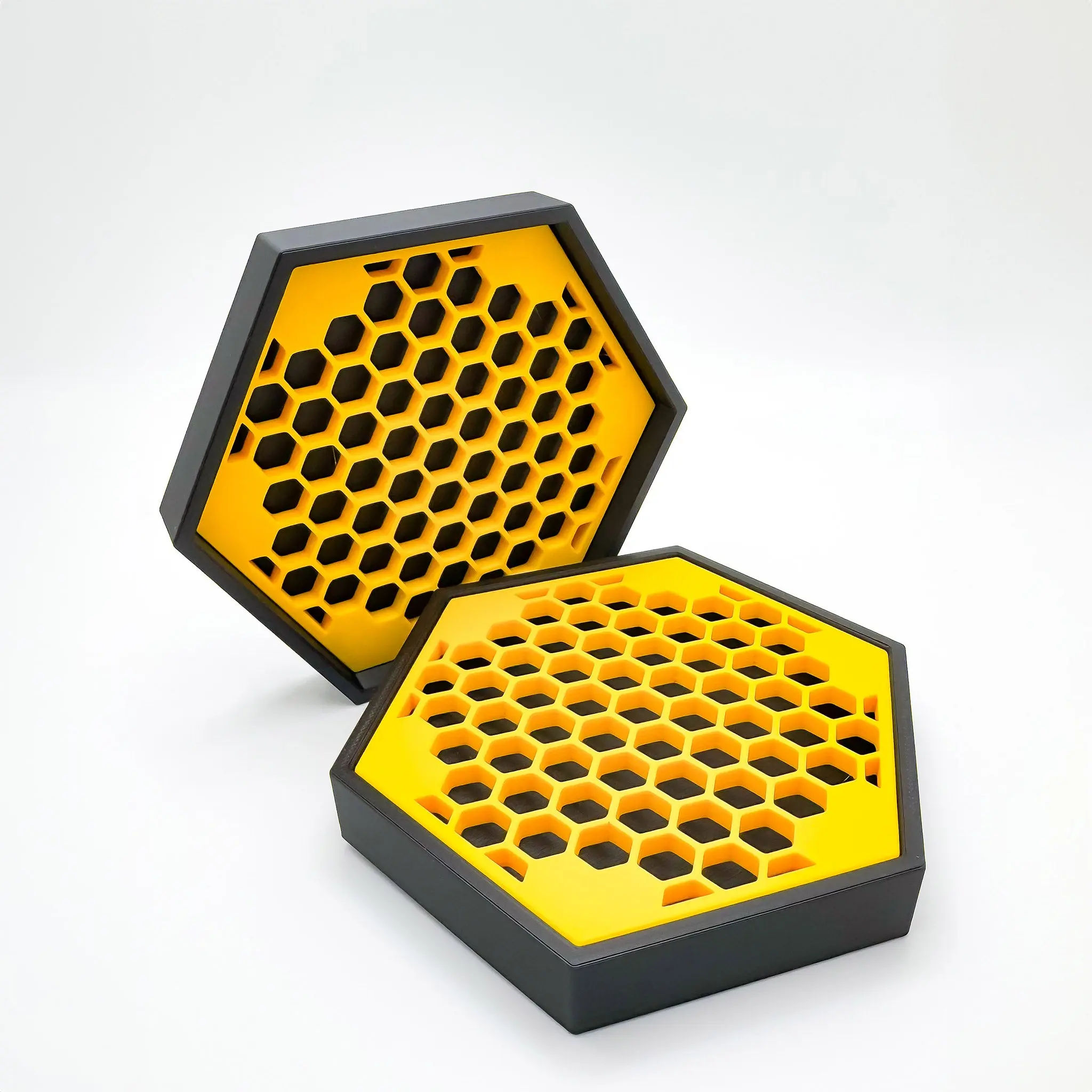 Levitation Coaster - Hexagon Edition in Honeycomb Yellow - Set of 2