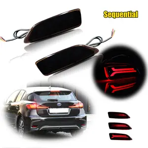 2PCS Red LED Bumper Tail Brake Signal Lights For Toyota Corolla Lexus CT200h 2011 2012 2013 Replace OEM 81910-02130 / 8191002130