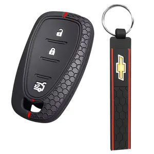 Chevrolet Accessories Camaro Cruze Spark Chevy Malibu Volt Equinox Bolt EV Keychain Holder Remote Car Key Cover
