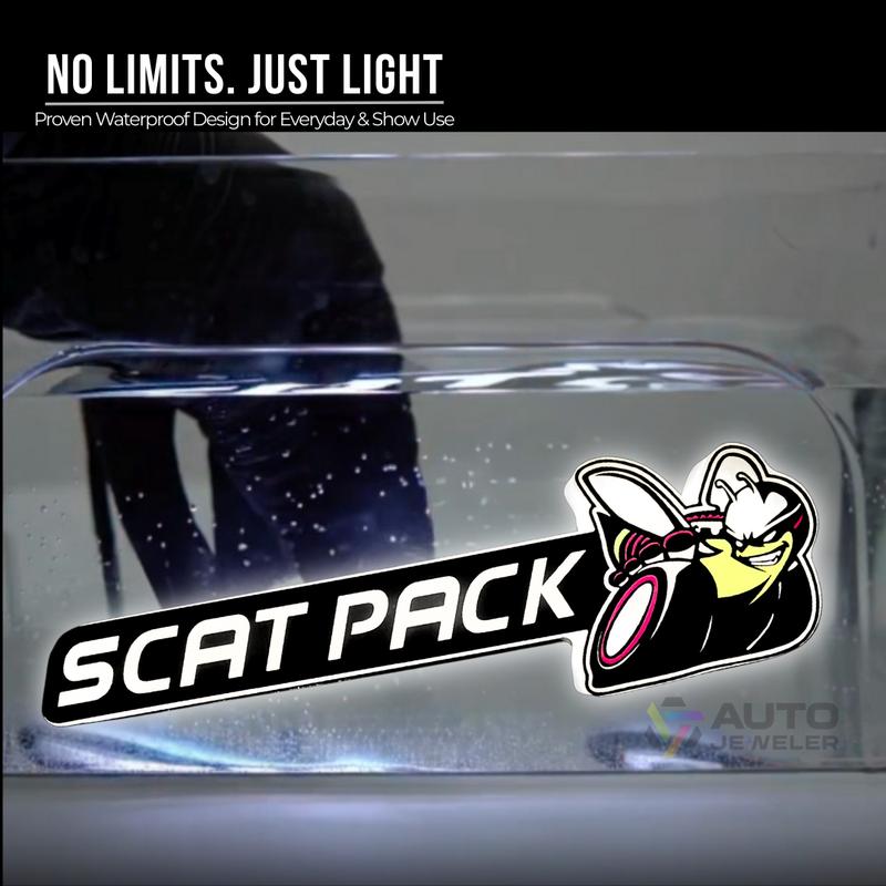 2015-2023 Dodge ScatPack LED Grille Emblem, Full Color (RGB Flow-Series)- Premium Frosted Acrylic Finish