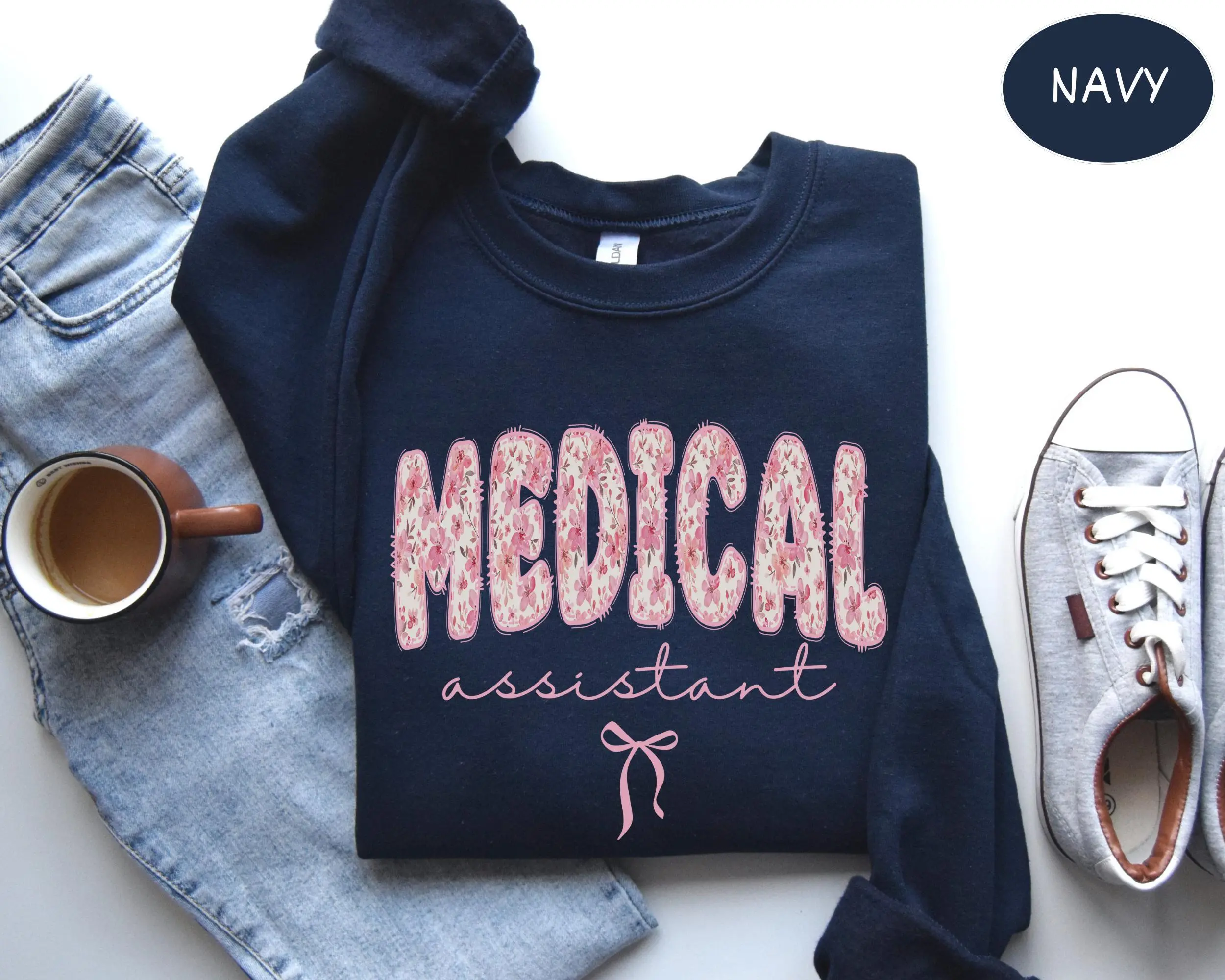 Medical Assistant  Short sleeved T-SHIRT / Sweatshirt Medical School Student Gift For Certified Medical Assistant Tshirt MA Shirt Comfort Colors CMA Graduate T-shirt