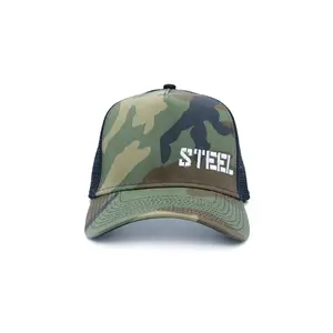 Steel Brand TRUCKER CAMO EDITION Stylish Durable Snapback Hat with Mesh Backing for Outdoor Activities