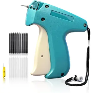 Tag Gun with 1 Needle, 2000 Black and White, Tagging Gun for Clothing Repair Quilting Hemming, Compact Sewing Tool Kit (Blue)