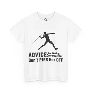Javelin Thrower Unisex Tee - Parent's Advice: Don't Piss Her Off
