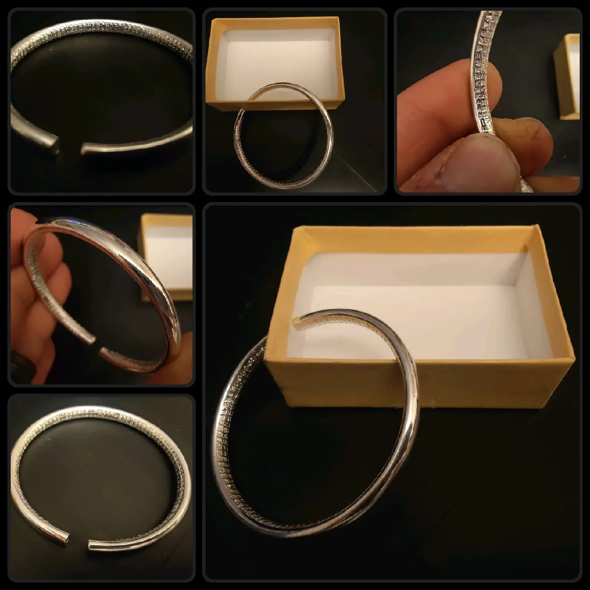 Amazing Engraved Bangle Bracelet