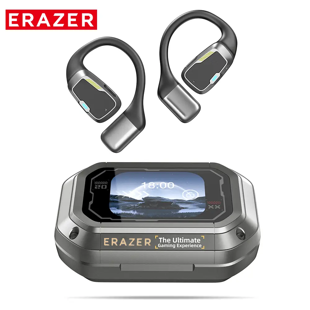 ERAZER Open Ear Wireless Earbuds, Bluetooth 5.4 Earphones,Wireless Gaming Headphones,HIFI Sound Quality Music Earbudsfor Gaming Travel Sports, Ergonom