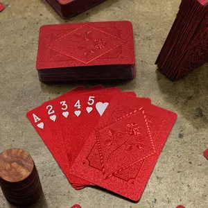 Waterproof Poker Cards Rose Design, Durable Plastic Playing Cards with Elegant Patterns, Perfect for Parties & Gifts