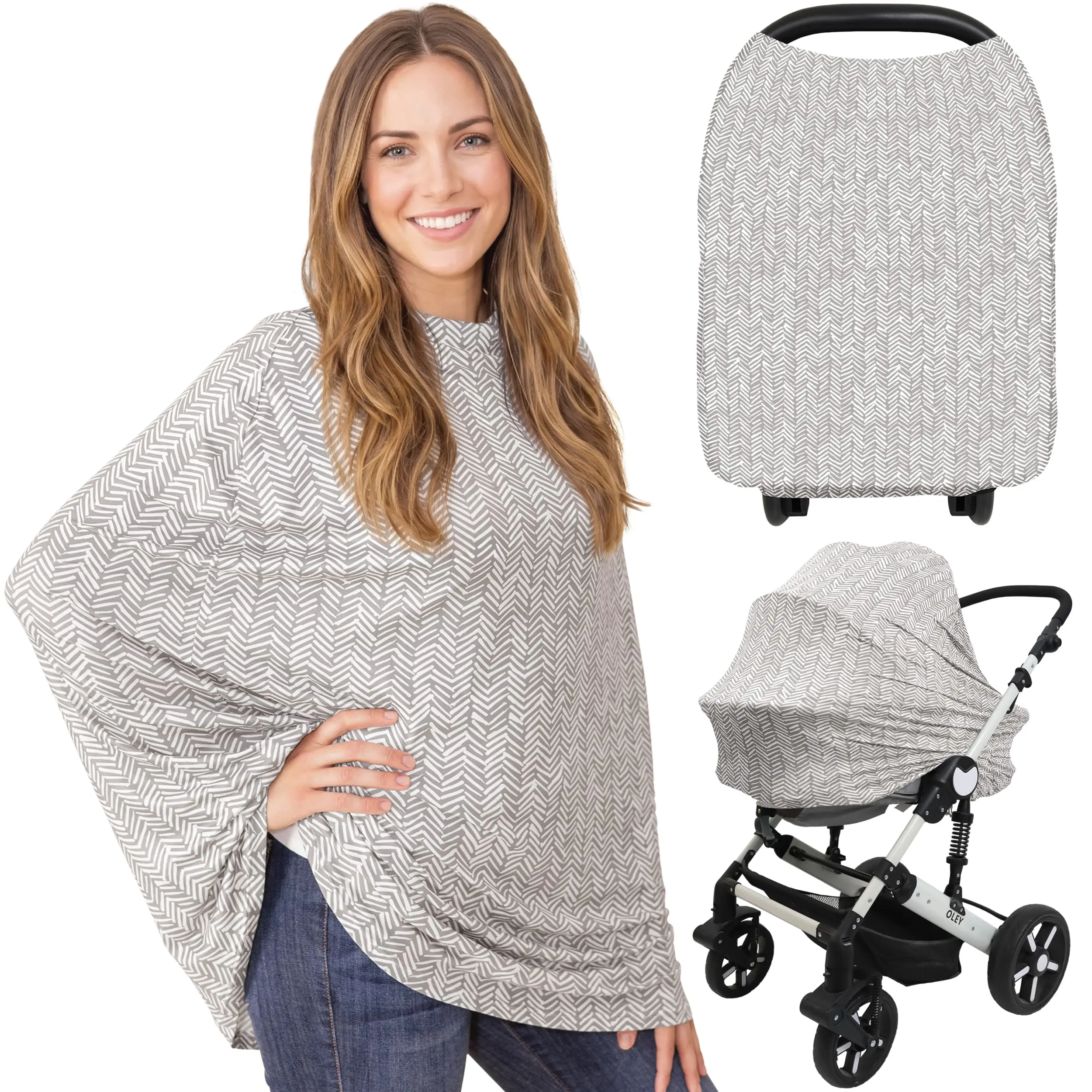 KeaBabies Nursing Cover, Breastfeeding Cover for Women - Baby Car Seat Canopy Girl, Boy, Multi-Use Baby Carseat Canopy, Breastfeeding Essentials for Nursing, Breathable, Lightweight & Soft