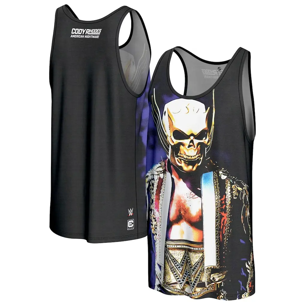 Cody Rhodes American Nightmare 3D Tank Top WWE Undisputed Champion Skull Mask Men Women Casual Streetwear Fan Gift Spring Fall Loose Tee