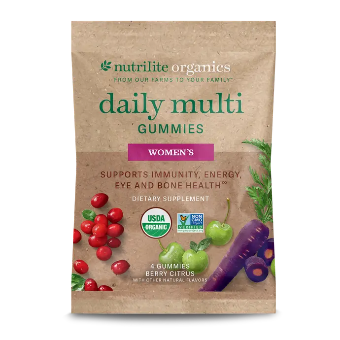 Nutrilite Organics Women’s Daily Multi Gummies – 10  Packs Organic Multivitamin Gummies with Plant Nutrients for Daily Wellness & Fitness - Healthcare