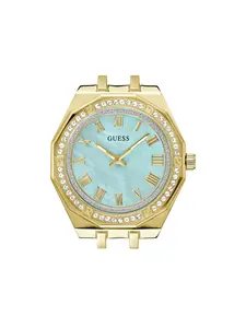 GUESS Female Gold-Tone and White Analog Watch