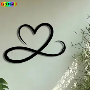 1pc Infinity Heart Metal Wall Art, Love Symbol Statue Mural, Artistic Metalwork, Intricate Craftsmanship, Perfect for Valentines Day, Anniversary Decor, Perfect for Bedroom Living Room Wedding Venue Decor, Ideal Gift for Romantic Decor Enthusiasts.
