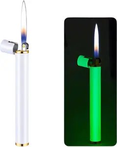 Cute Pink Gradient Mini Lighter Wheel, Butane Lighter Refillable Novelty Lighter for Fireplace Candle Camping BBQ (No Butane Fuel) (16)