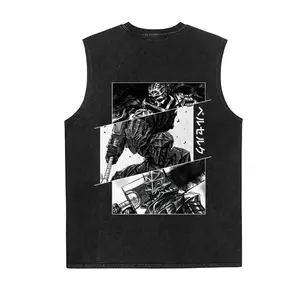 Berserk 90s Graphic Sleeveless Tank Tops Men Vest Streetwear Outfits Men Vacation Outfits Sleeveless Shirt