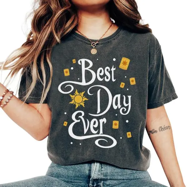 Tangled Rapunzel Princess Shirt - Best Day Ever Tee For Family Trip, Birthday Gift - Soft & Stylish S Tee