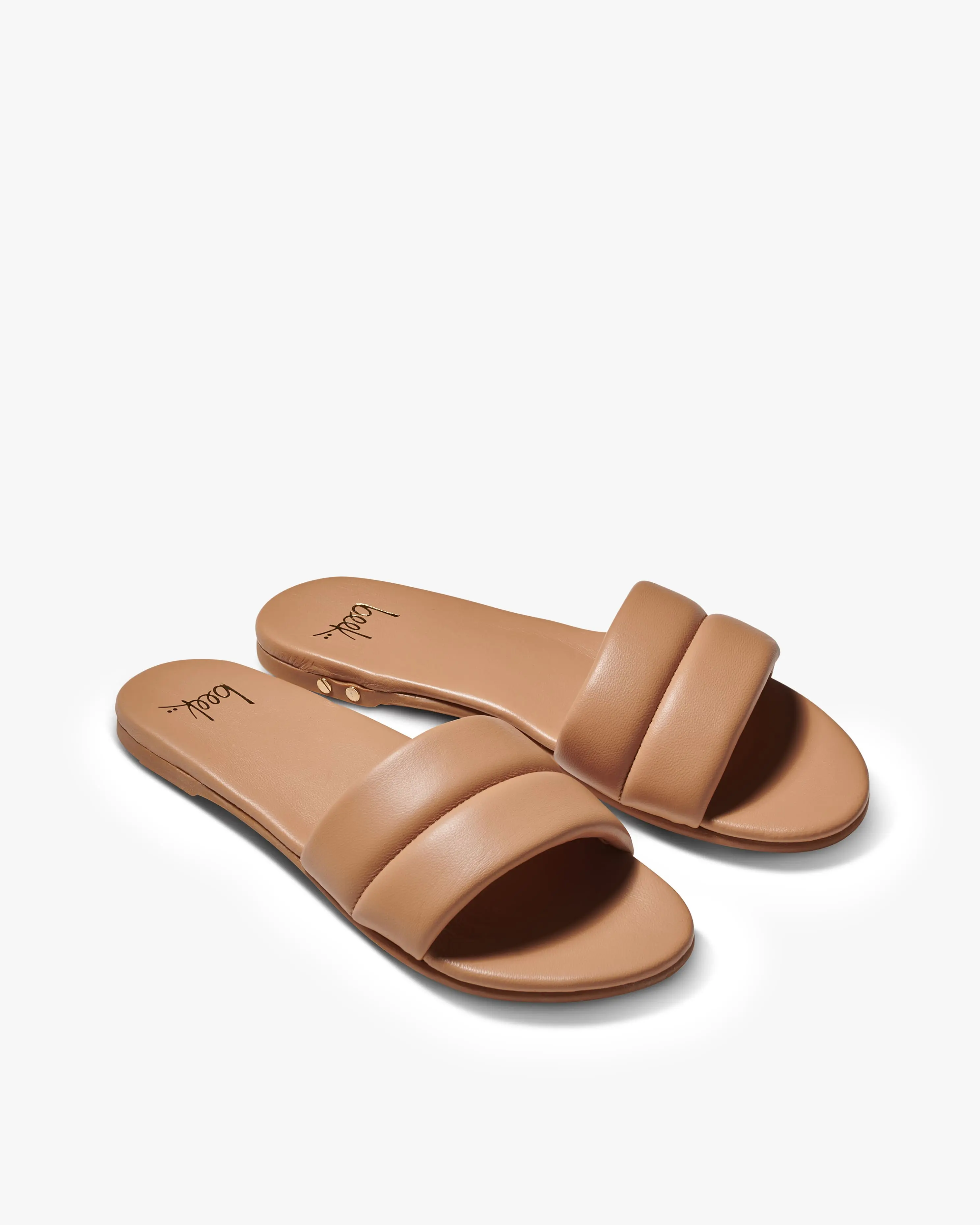 beek SUGARBIRD Women's Beach Slide Sandals - Open Toe, Summer Plain Design, Leather-Wrapped Memory Foam Sole, Lightweight & Sustainable, Classic Beek Branding