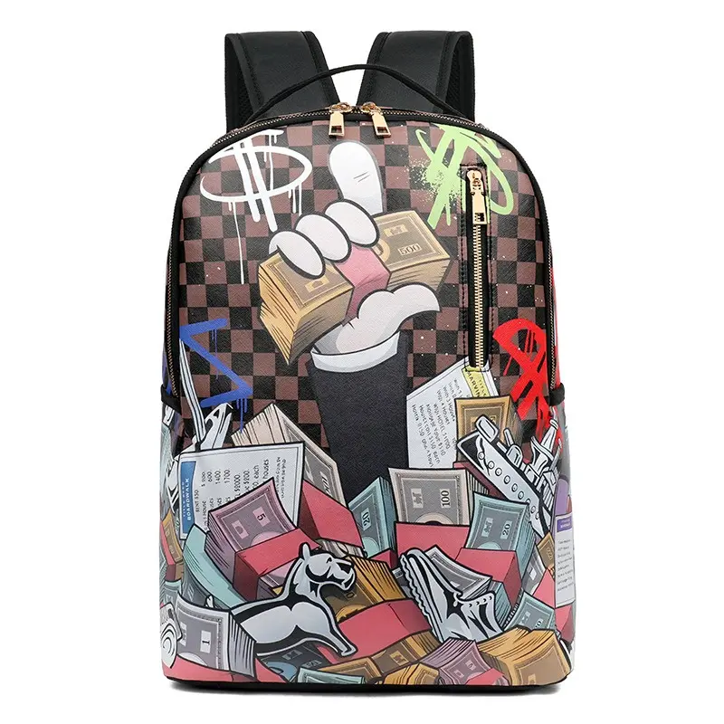 Fashionable Shark Pattern Backpack, Casual Large Capacity Backpack for Men, Business Style Travel Backpack for Daily Use, Casual Daypack