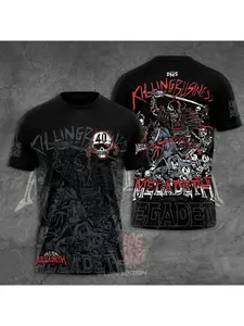 New 2026 Rock Megadeth Band 3D Printed Men's and Women's T-shirt Fashion Short Sleeve Punk Hip Hop Street Harajuku Top