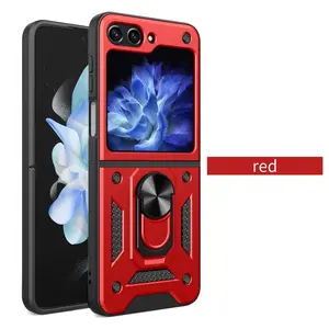 Phone Case For Women Men With Slide Camera Cover And Screen Protector, Rugged Hard Phone Case With Magnetic Stand For Samsung Galaxy Z Flip 7 6 5 4 3