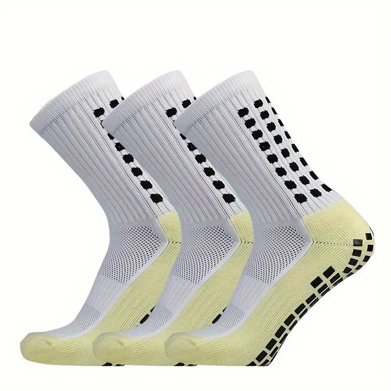 Lpxpass Anti-Slip Soccer Socks for Men & Women, Cushioned Breathable Athletic Football Socks for Training, 3/6/10 Pairs, Performance Sports Socks, Dry Sports Socks