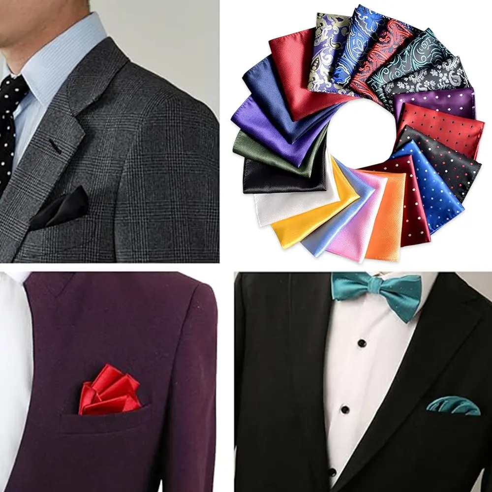 Pocket Squares for Men 20 Pack Mens Pocket Squares Handkerchiefs Set Assorted Colors