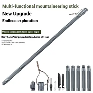 Tactical Hiking Stick  – Essential Camping Gear for Hiking & Trekking – Durable Survival Stick for Outdoor Adventures