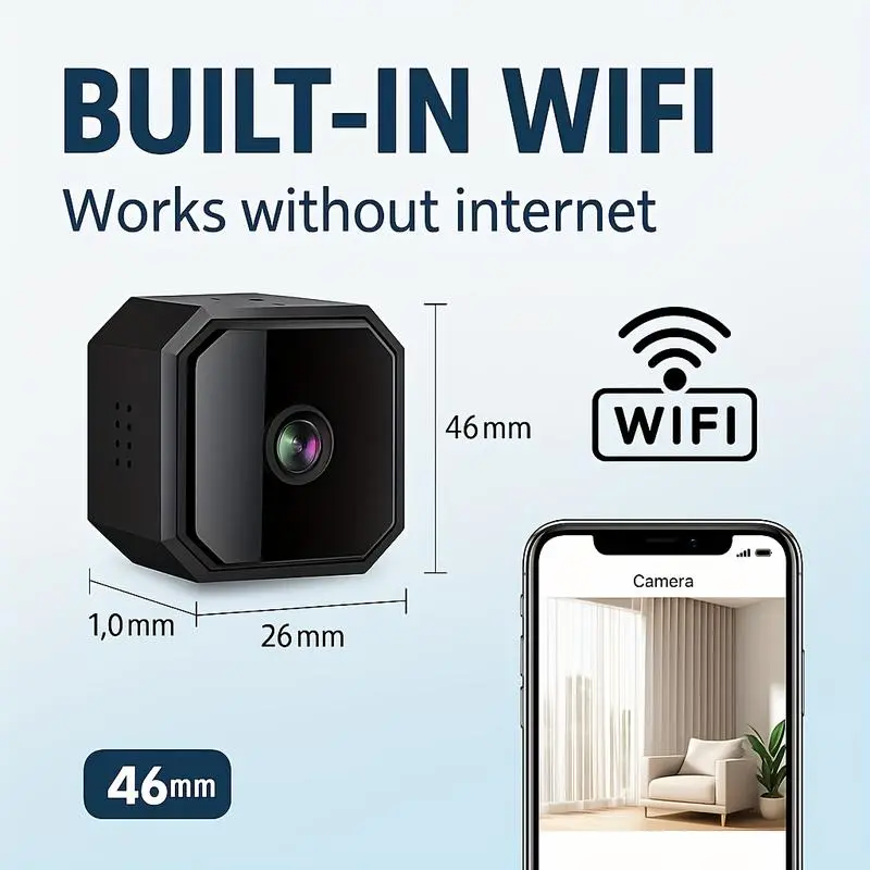 Wireless Indoor No-WiFi Security Camera - Home Monitoring System with Surveillance, Full Color Night Vision, 2-Way Talk, Motion Sensor