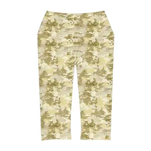 Champagne Camo Yoga Capri Leggings