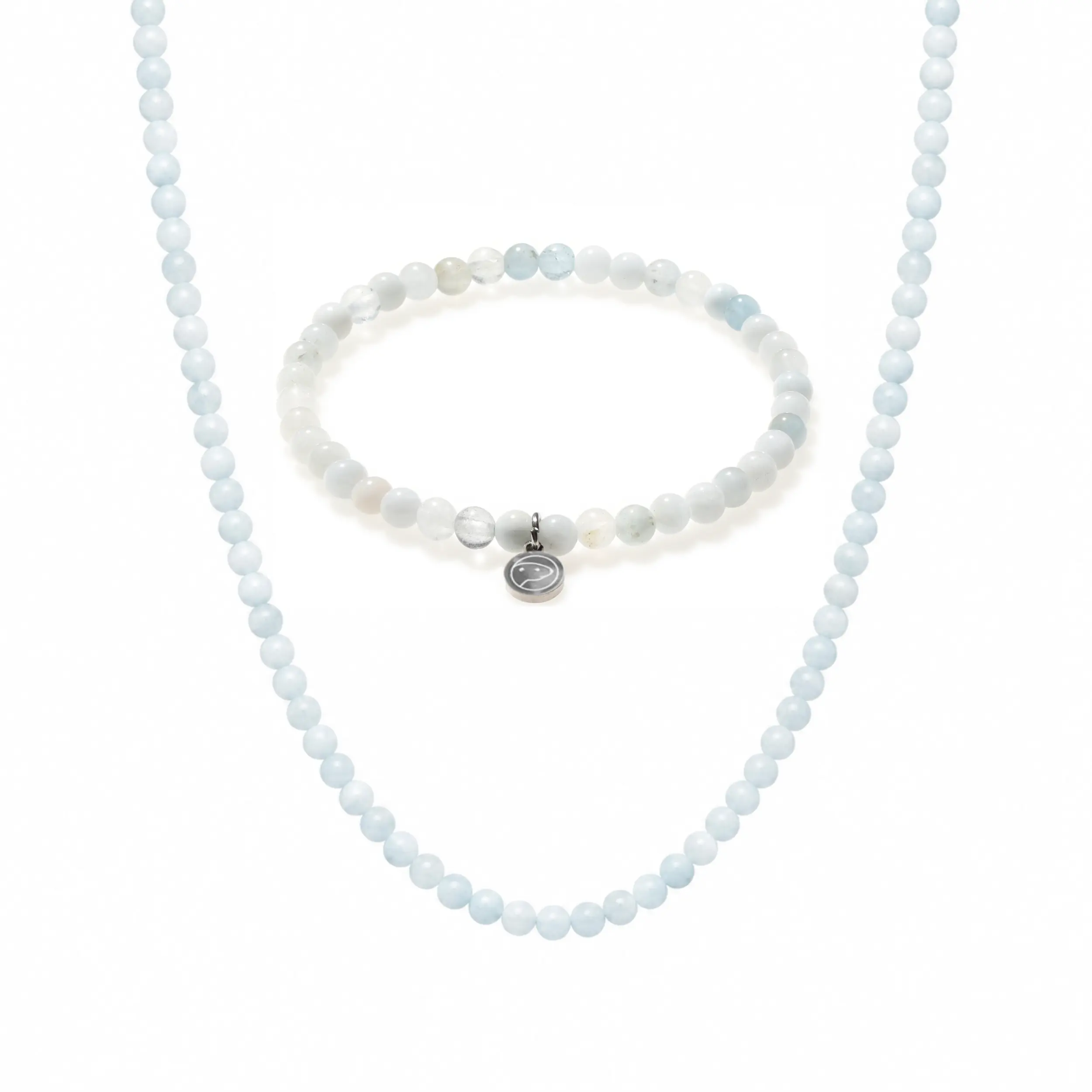 Aquamarine Beaded Duo Mini