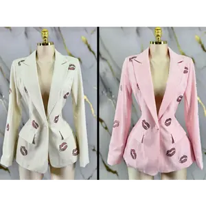 Crystal Kiss Embellished Statement Blazer