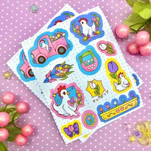 Henrietta x Tulips Sticker Sheet (matte finish)