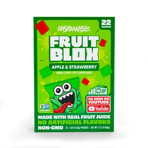 FruitBlox Unspeakable Apple Strawberry Fruit Snacks, 22 Count