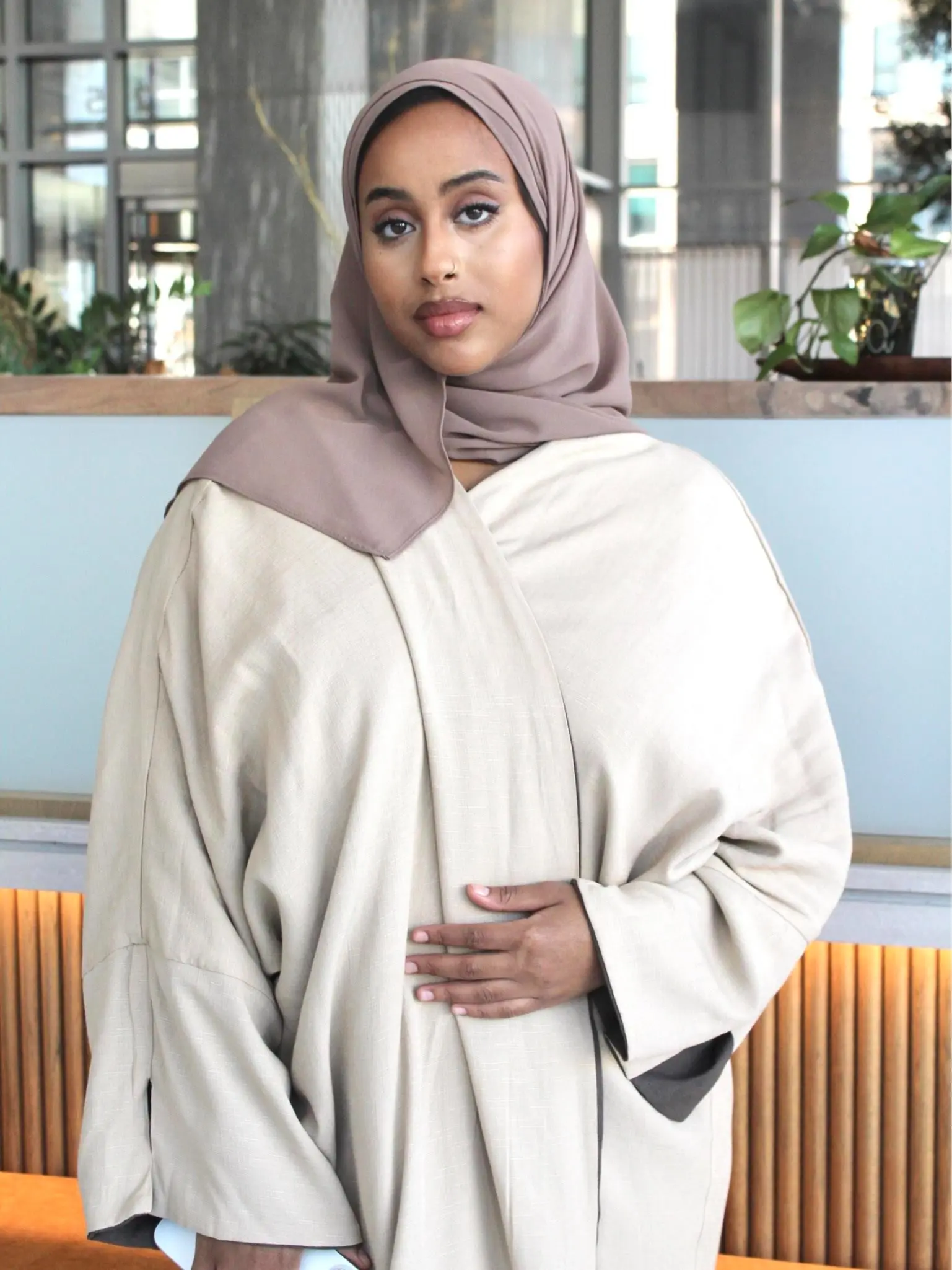 Islamic Women's Reversible Abaya in Brown Modesty Muslim Clothing