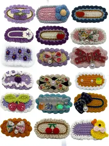 Handmade crocheted Hair pins,flower, bow, ducks hair pin for women hairpin cozy  clip  bendy  hair hair clip