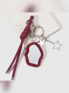 Miu Series Bag Charm Star Chain Braided Rope Keychain, High-End Fashion Accessory, Korean Style Decorative Pendant, All Seasons