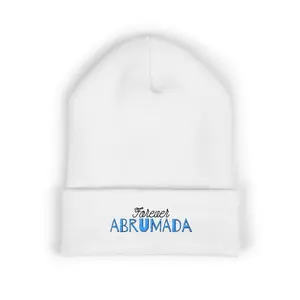 Forever Abrumada Overwhelmed Beanie | Spanglish Neurodivergent Funny Embroidered