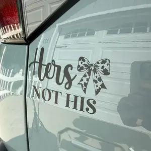 Hers not his vinyl car decal