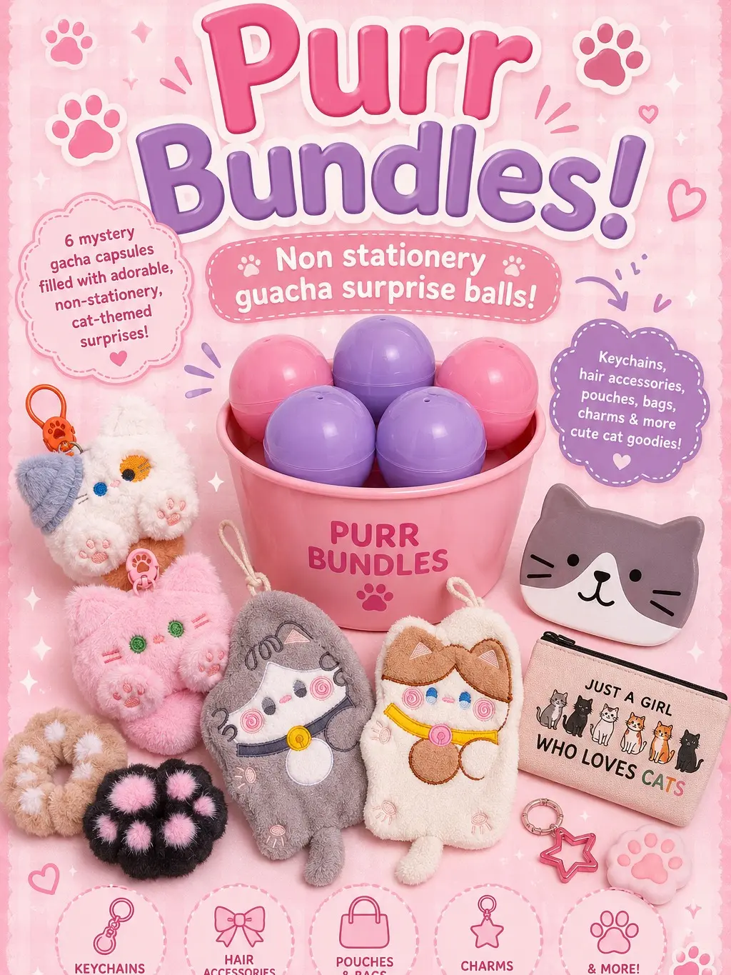 6 Cat Themed Non Stationery Bundle 6 Cat Themed Non Stationery Bundle