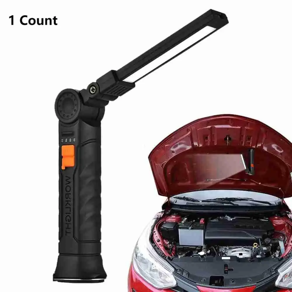 Rechargeable LED Flashlight with Magnetic Base, Foldable Work Light, 360 Degree Rotating Car Repair Lamp, Emergency Portable Torch, USB Rechargeable Flashlight, Multifunctional Flashlight, Multifunctional Lighting