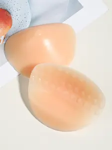 1 Piece Silicone Push Up Bra Inserts Pads, Invisible Adhesive Breast Enhancers with Massage Dots, Breathable Soft & Comfortable, Great for Wedding Dresses Swimsuits Backless & Sheer Tops, Natural & No Gap