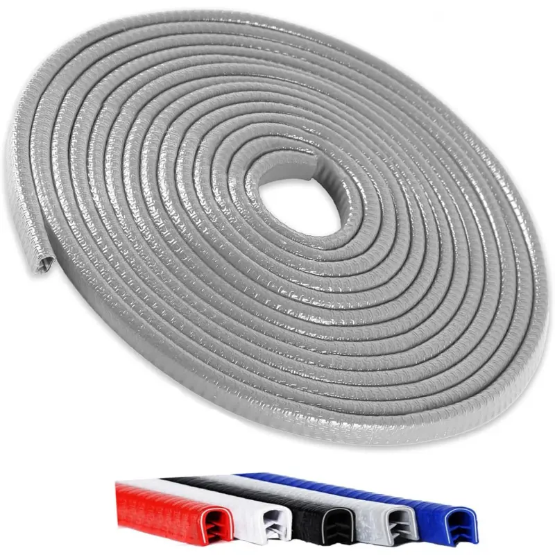 16.5ft(5m) U-Shape Rubber Car Door Edge Protector Guards, Glue-Free Install Automotive Door Entry Seal, Compatible with Most Cars, SUVs, Trucks, Car Accessory, Interior Car Accessories
