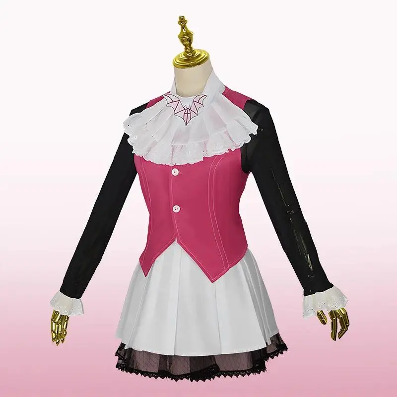Draculaura Cosplay Costume for Adult Women, Monster High Inspired Layered Halloween Carnival Party Outfit with Accessories, Clothes