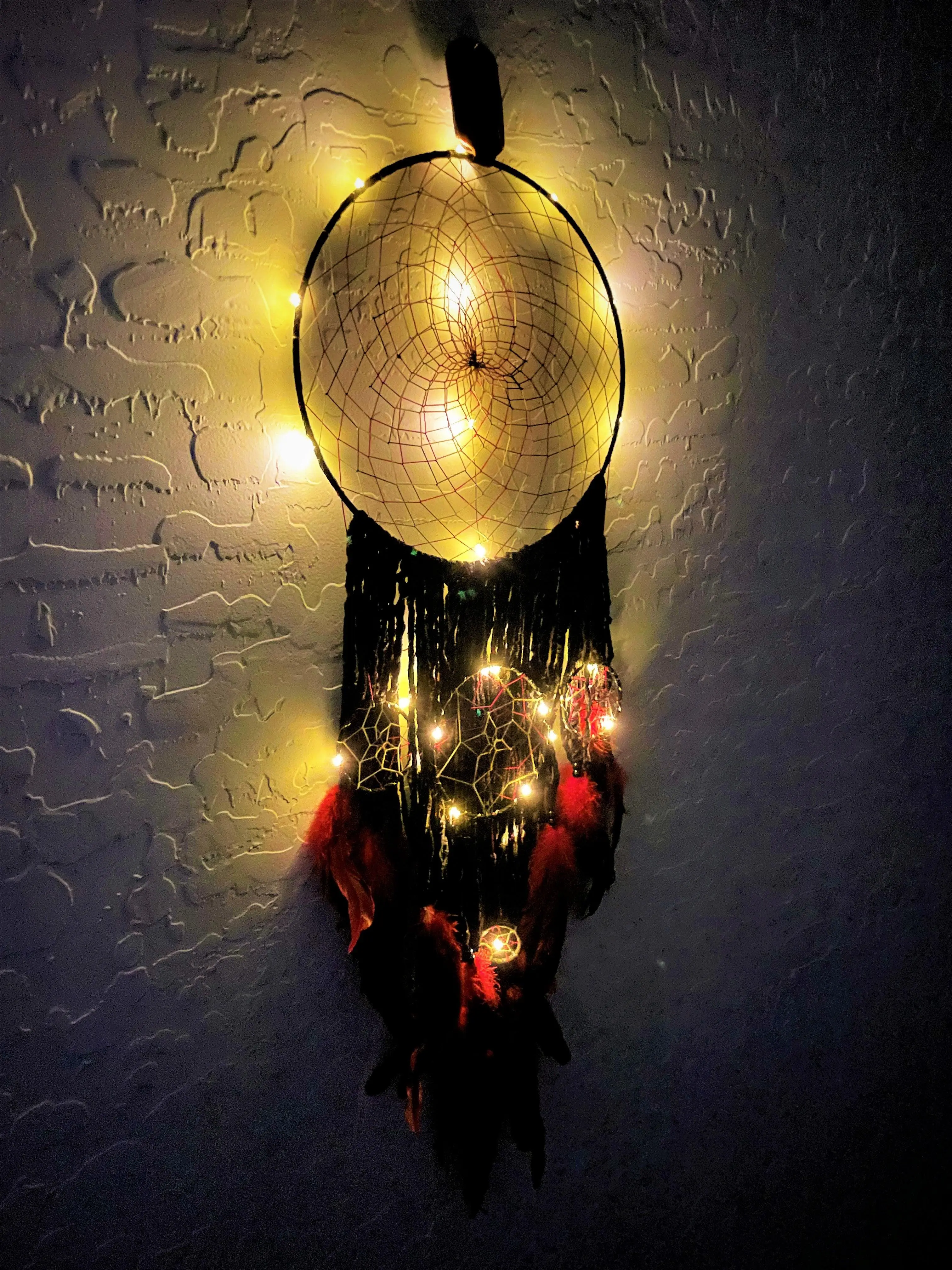 Ashrise Ember - The Phoenix’s Descent - 5 Hoop Hanging Dreamcatcher